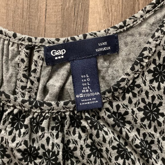 Gap Luxe Tank Top Women's Size Large key hole back detail diamond pattern - Picture 5 of 6